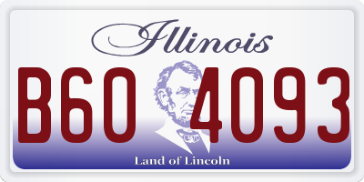 IL license plate B604093
