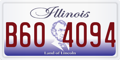 IL license plate B604094