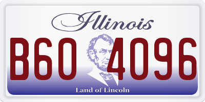 IL license plate B604096