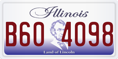 IL license plate B604098