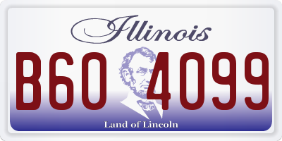 IL license plate B604099