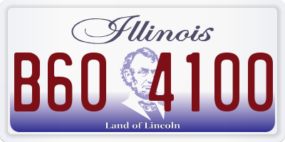 IL license plate B604100