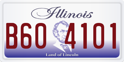 IL license plate B604101