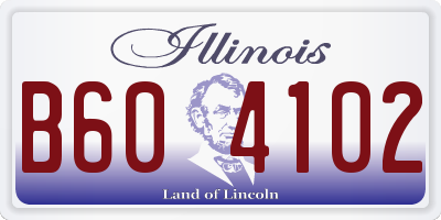 IL license plate B604102