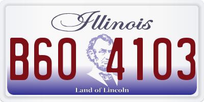 IL license plate B604103