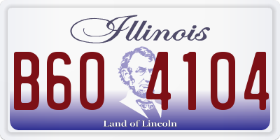 IL license plate B604104