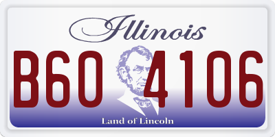 IL license plate B604106