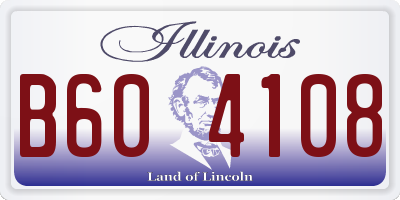 IL license plate B604108