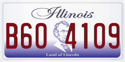 IL license plate B604109