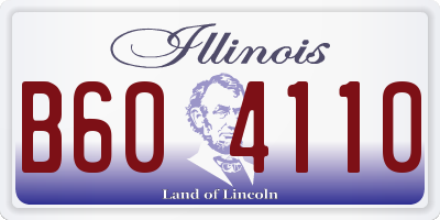 IL license plate B604110