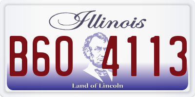 IL license plate B604113