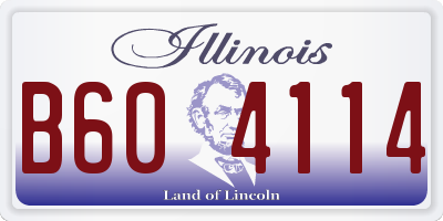 IL license plate B604114