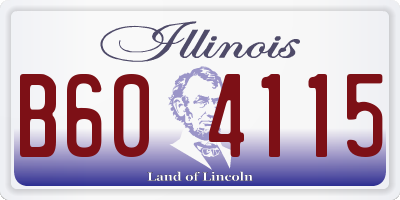 IL license plate B604115