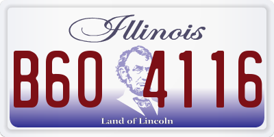 IL license plate B604116