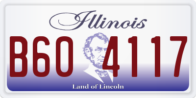 IL license plate B604117