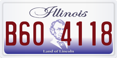 IL license plate B604118