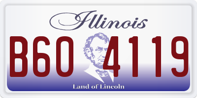 IL license plate B604119