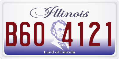 IL license plate B604121