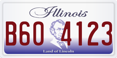 IL license plate B604123