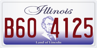 IL license plate B604125