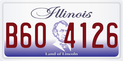 IL license plate B604126