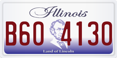 IL license plate B604130
