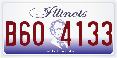 IL license plate B604133