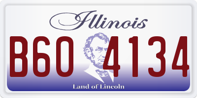 IL license plate B604134