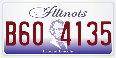 IL license plate B604135