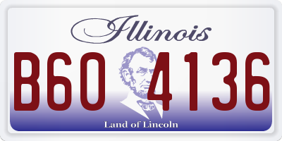 IL license plate B604136