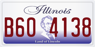 IL license plate B604138