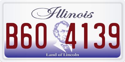 IL license plate B604139