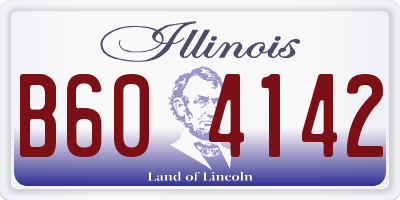 IL license plate B604142