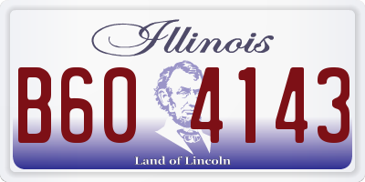 IL license plate B604143