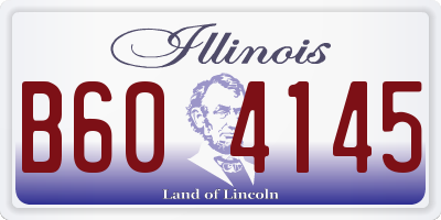 IL license plate B604145