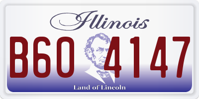 IL license plate B604147