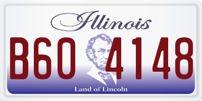 IL license plate B604148
