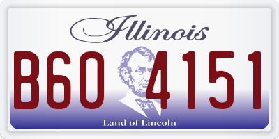 IL license plate B604151