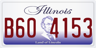 IL license plate B604153