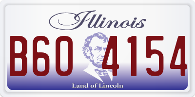 IL license plate B604154