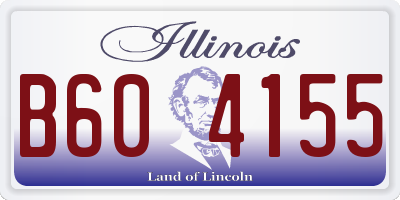 IL license plate B604155