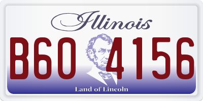 IL license plate B604156