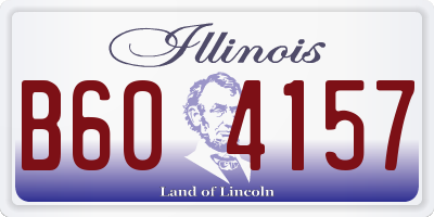 IL license plate B604157