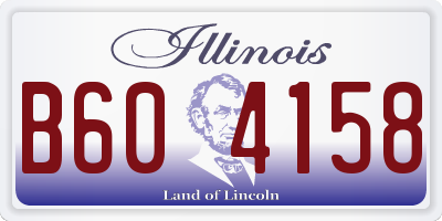 IL license plate B604158