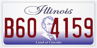 IL license plate B604159