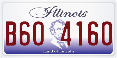 IL license plate B604160