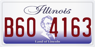 IL license plate B604163