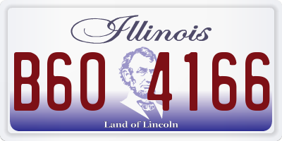 IL license plate B604166