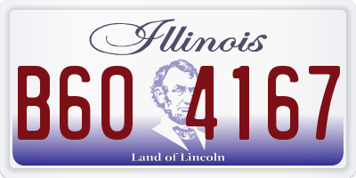 IL license plate B604167