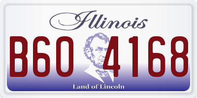 IL license plate B604168